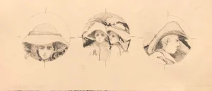 1972 Adrienne Anderson Portrait Lithograph