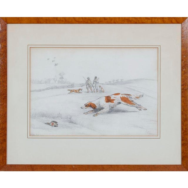Art Sz: 9 3/4"H x 14 1/4"W Frame Sz: 17"H x 21"W Henry Alken (1810-1894) Pencil Drawing w/ Watercolour Highlights w/ The...