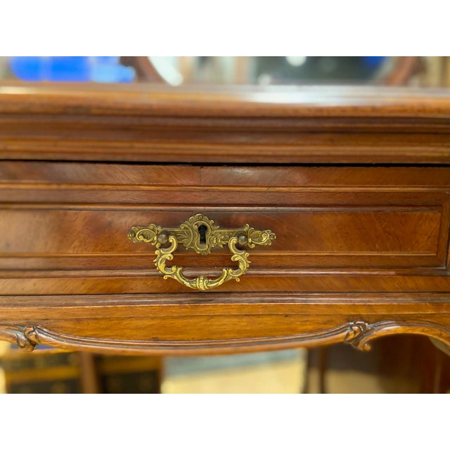 Louis Philippe (Poudreuse) Dressing Table With Mirror, Circa 1825-1835, Pristine. For Sale - Image 4 of 7