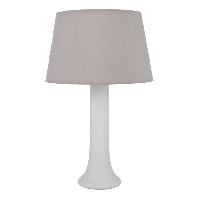 Vintage Glass Table Lamp by U. & O. Kristiansson for Luxus Vittsjö, Sweden, 1969 For Sale