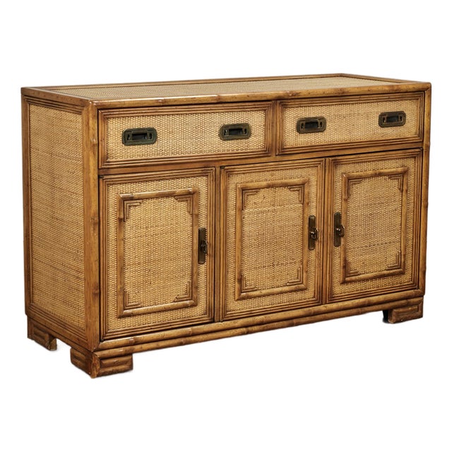 Vintage Asian Modern Credenza or Buffet by Drexel For Sale