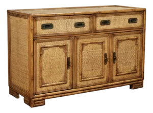 Vintage Asian Modern Credenza or Buffet by Drexel