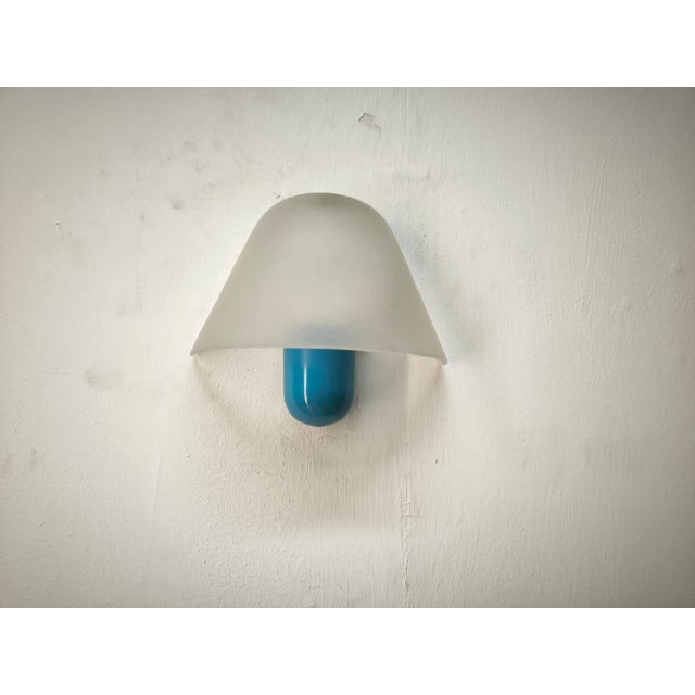 Mid-Century Modern Light Blue Wall Light from Veart, 1980s For Sale - Image 3 of 9