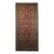 Antique Khotan Area Rug, Hand-Woven Wool, Allover Geometric Design, Brick & Ivory, 3' x 7' For Sale