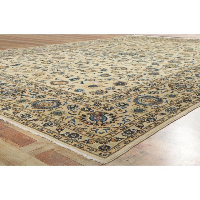 Textile Late 20th Century Vintage Persian Nain Rug, 10'04 X 14'11 For Sale - Image 7 of 10
