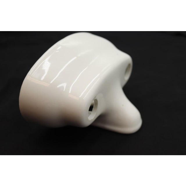 Mid 20th Century Reclaimed Ceramic White Tub Faucet Cover For Sale - Image 5 of 7