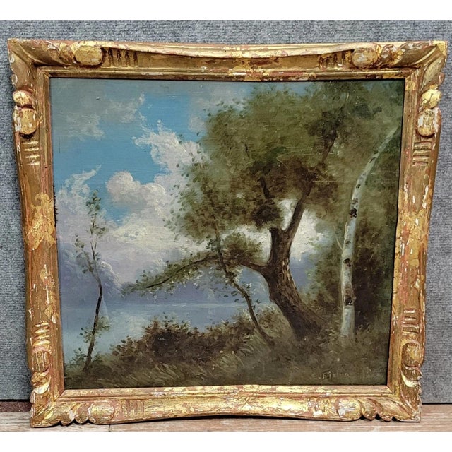 Da Silva after Corot, Landscape, Late 19th Century, Oil on Panel, Framed For Sale - Image 6 of 6