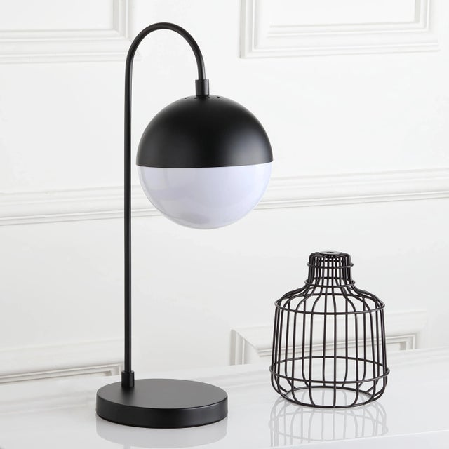 Modern Modern Globe 20.5-Inch H Table Lamp - Black For Sale - Image 3 of 5