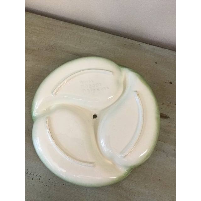 Metal Vintage Haeger Porcelain Serveware Tray For Sale - Image 7 of 8
