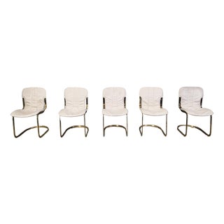 Vintage Dining Chairs attributed to Cidue, 1970s, Set of 5 For Sale