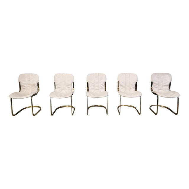 Vintage Dining Chairs attributed to Cidue, 1970s, Set of 5 For Sale