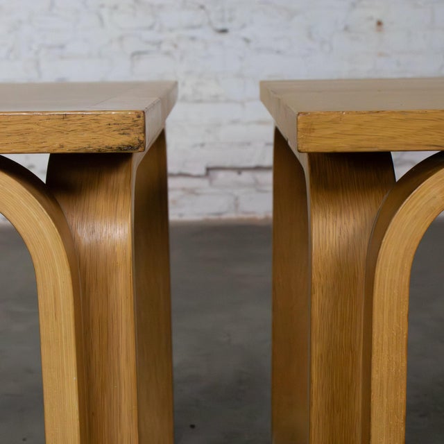 Late 20th Century Scandinavian Modern Oak End or Coffee Tables by Thygesen and Sorensen for Magnus Olesen and Rudd International For Sale - Image 13 of 17