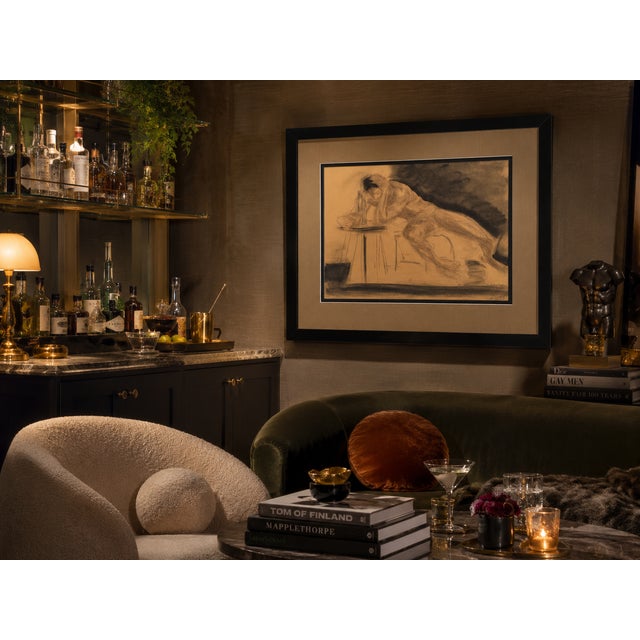 Male Figure at Table - Charlene Palmer, C. 1957 For Sale - Image 10 of 10