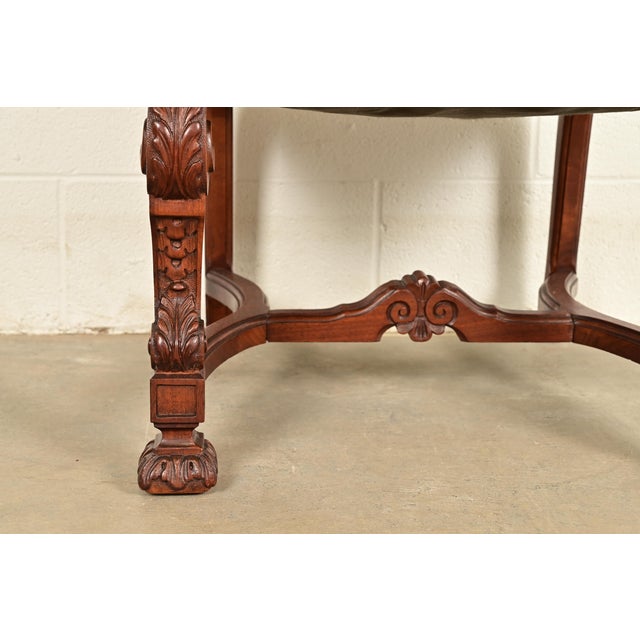 R. J. Horner Style Antique Renaissance Revival Carved Walnut Side Chairs or Dining Chairs | Pair For Sale - Image 10 of 14