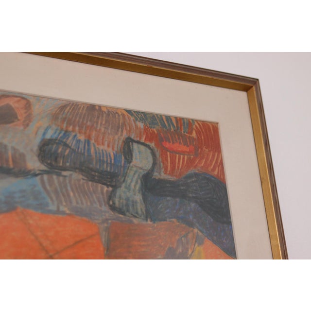 Unknown, Abstract, 1960s, Oil on Panel, Framed For Sale - Image 5 of 14