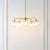 Modern Negara 5-Light 25" Chandelier in Brass/Clear For Sale - Image 3 of 3