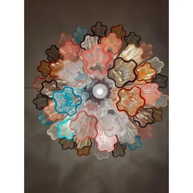 Glass Multicolors Murano Glass Sputnik Chandelier For Sale - Image 7 of 11
