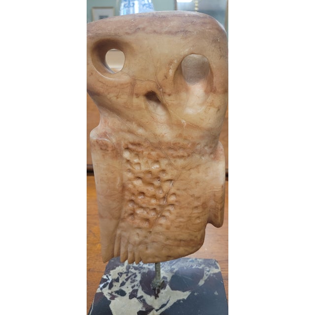 Stone Mid Century Modern Stone Owl Sculpture For Sale - Image 7 of 9