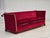 Danish Three-Seater Drop Arm Spanish Sofa in Red Furniture Velour, 1970s For Sale - Image 4 of 18