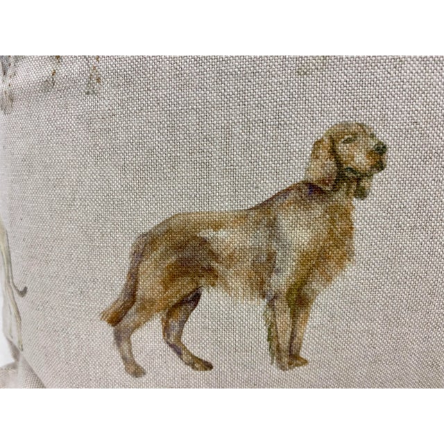 16" Square Pillow Decorated With Various Breeds of Attentive & Obedient Dogs - Made in Uk. For Sale - Image 9 of 13