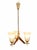 Mid-Century Modern Mid-Century Scandinavian Chandelier in Wood, Brass and Opaline Glass, 1950s For Sale - Image 3 of 6