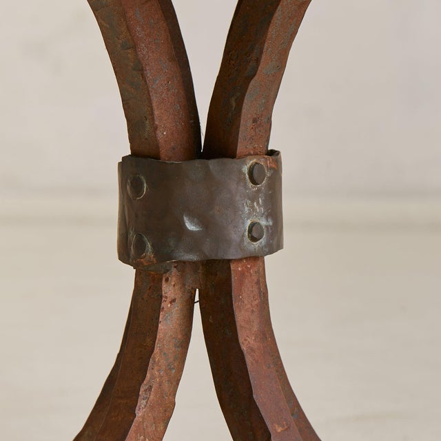 Italian Iron Coffee Table with Organic Slate Top, 1970s For Sale In Chicago - Image 6 of 10