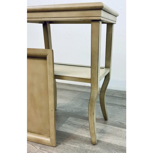 Modern Ecru Wood Tray Table For Sale - Image 4 of 4