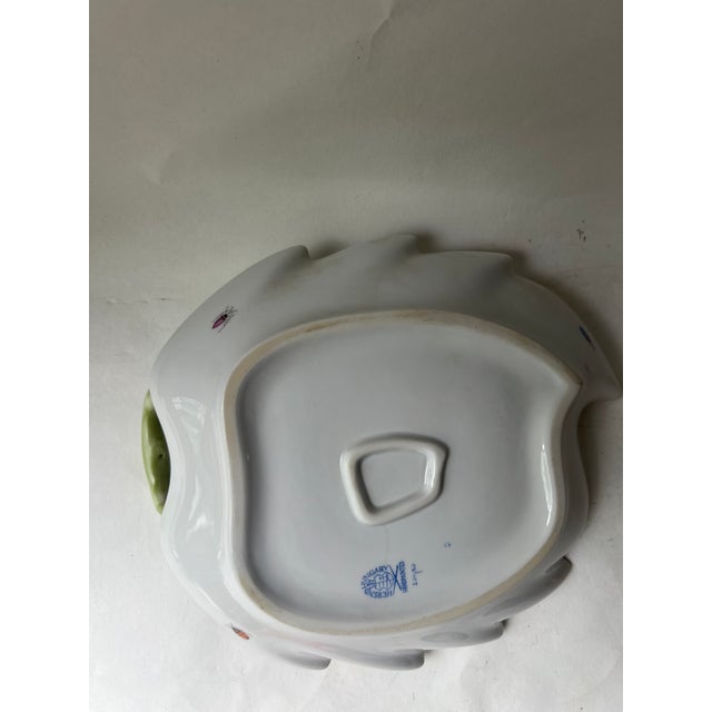 Vintage Herend Rothschild Leaf Dish For Sale - Image 11 of 13