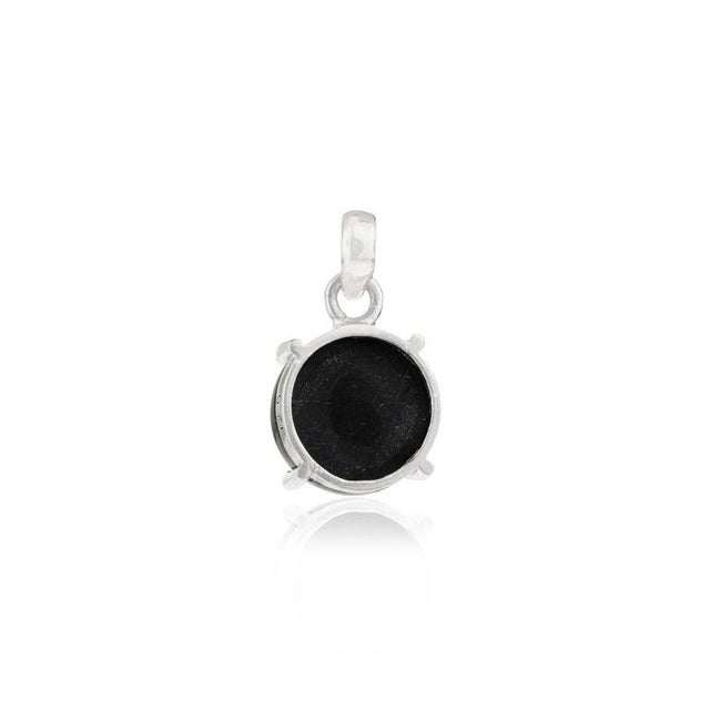 Contemporary Petite Solitaire Black Star Pendant in Sterling Silver For Sale - Image 3 of 12
