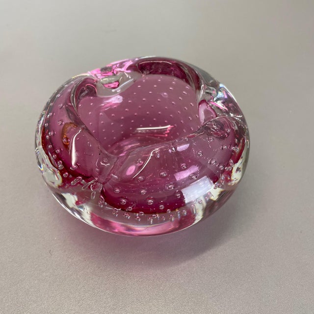 Murano Glass Bubble Structure Ashtrays, Italy, 1970s, Set of 2 For Sale - Image 14 of 18