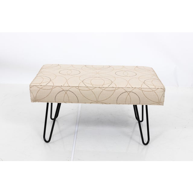 Custom Mid Century Style Hairpin Leg Benches A Pair Chairish