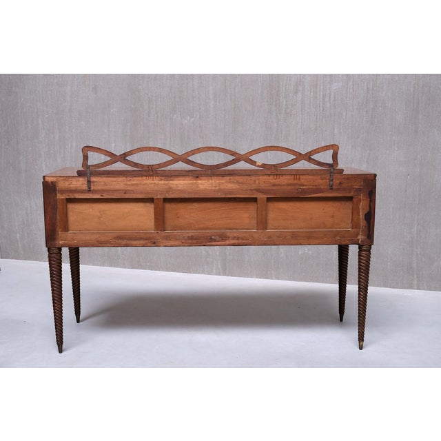 Sideboard in Walnut and Brass by Mario Quarti for Paolo Buffa, Milan, 1940s For Sale - Image 18 of 18