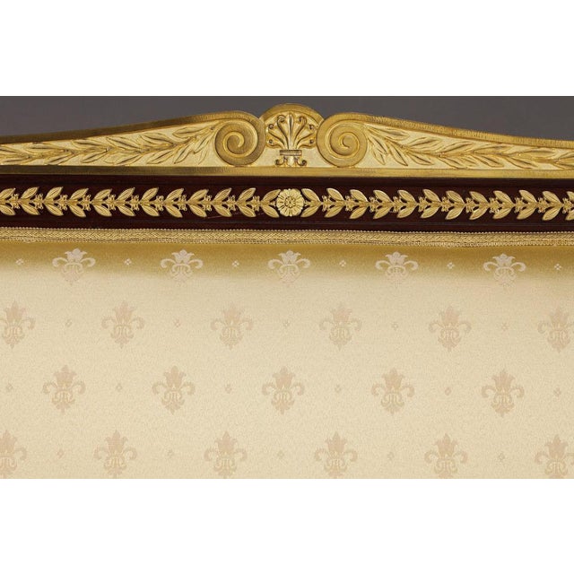 Empire Style Salon Set in Mahogany and Gilded Bronzes, 1860, Set of 9 For Sale - Image 12 of 18