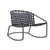 Brown Jordan Kantan Aluminum Suncloth Motion Lounge Chair, Textured Pewter frame with Marine fabric For Sale - Image 12 of 12