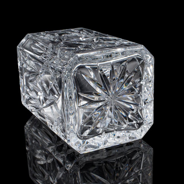 Vintage Scotch Decanter, English, Cut Crystal Glass, Whiskey, Bourbon, Spirits For Sale - Image 9 of 12