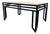 Vintage Wood & Black Metal Console Table For Sale
