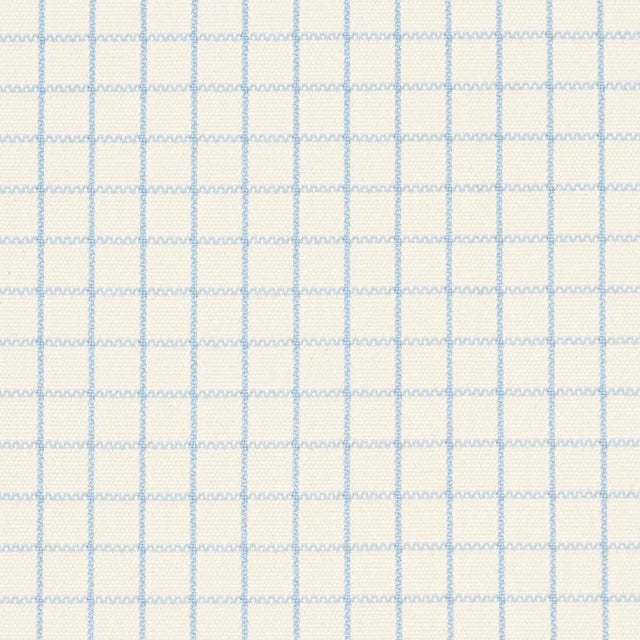 Schumacher SAMPLE - Schumacher X Mark D. Sikes Georgie Reversible Check Fabric In China Blue For Sale - Image 4 of 5