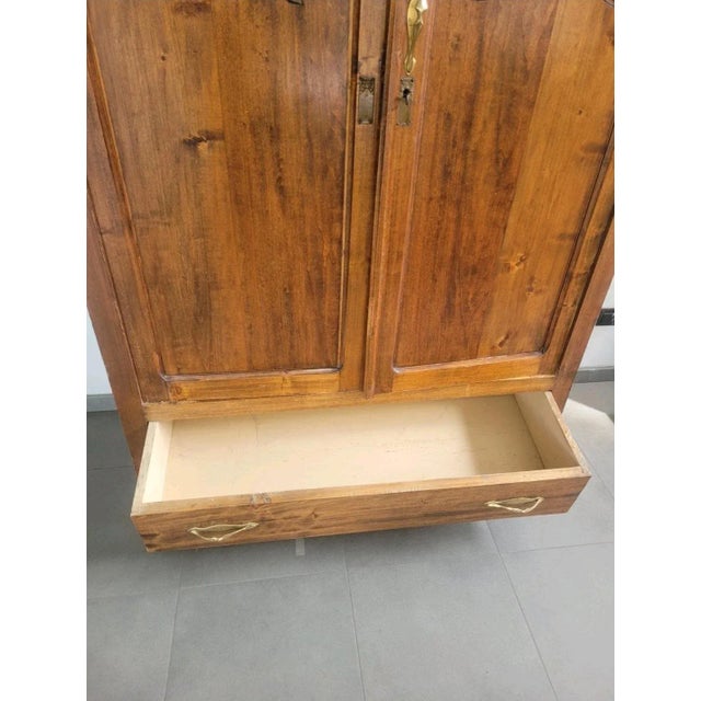 Art Nouveau Wooden 2-Door Wardrobe, 1920s For Sale - Image 13 of 15