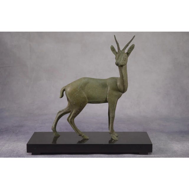 Vintage Regula Deer Sculpture on Marble Base, 1940s For Sale - Image 12 of 12