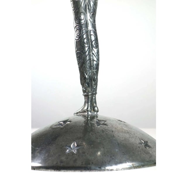 Gray Acrobat Pewter Metal Vase by Piero Figura, 1980s For Sale - Image 8 of 10