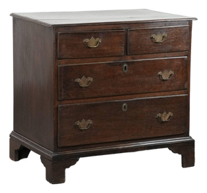 Antique English Oak Chest of Drawers, 18th Century