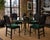 Mid 20th Century Set of Four Leg-O-Matic Collapsible Cane Back Dining Chairs in Onyx Black & Emerald Velvet For Sale - Image 4 of 4
