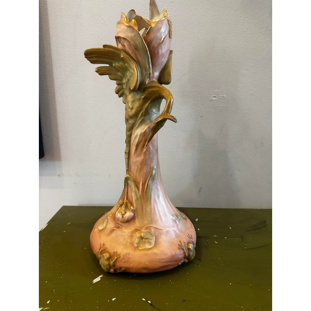 Amphora Late 19th Century Ernst Wahliss Heron Vase For Sale - Image 4 of 10