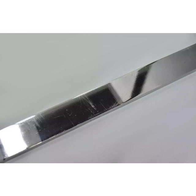 Metal Savor Royce Metal Chrome Bar Stool Caress Taupe Leather Century Furniture For Sale - Image 7 of 8