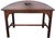 An english victorian antique mahogany campaign butler's drinks tray on a detachable stand removable tray with a fixed...