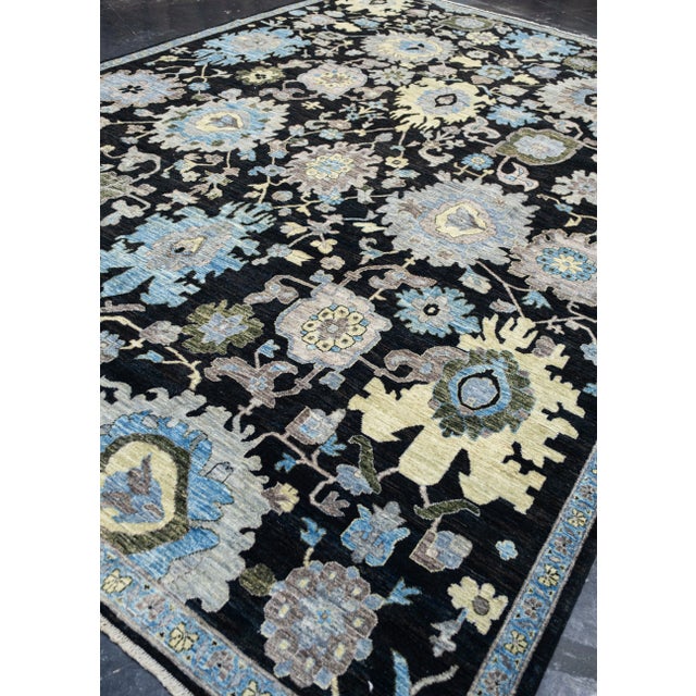 Asian Oriental Hand Knotted Rug 9'2" x 13' For Sale - Image 3 of 6