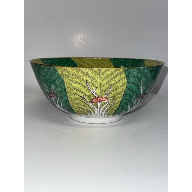 Vintage 10" Bok Choy / Famille Verte Bowl for Lord and Taylor For Sale - Image 4 of 10