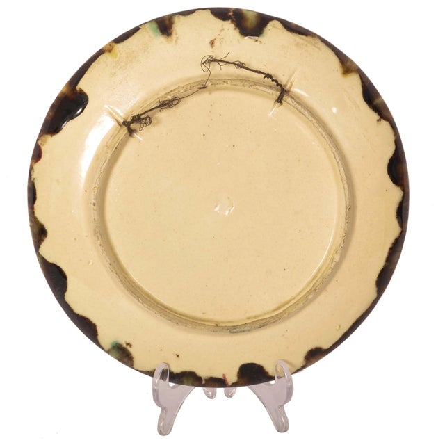 Antique Portuguese Pottery Palissy Style Majolica Lobster Wall Dish Plate, 1900 For Sale - Image 9 of 9