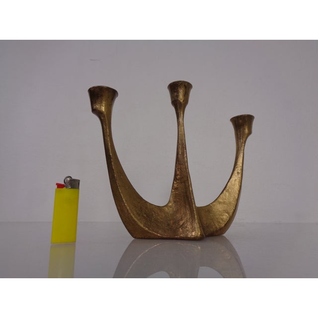 1960s Brutalist Austrian Bronze Candleholder, 1960s For Sale - Image 5 of 18