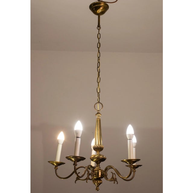 Vintage Brass Chandelier Signed Sciolari, Model 526, 1950s For Sale - Image 6 of 12